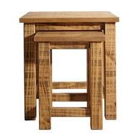 Hoxton Rustic Pine Nest of 2 Tables
