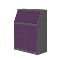 Hobby Graphite Desk with Lilac