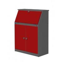 Hobby Graphite Desk with Red