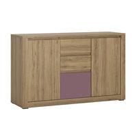 Hobby 2 Door 3 Drawer Wide Storage Chest Violet