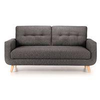 Hockney 3 Seater Fabric Sofa Grey
