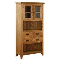 Hoxton Solid Oak 2 Door 4 Drawer Display Cabinet