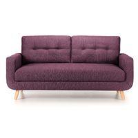 Hockney 3 Seater Fabric Sofa Plum