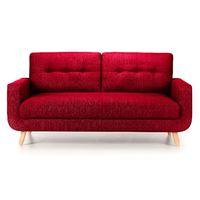 hockney 3 seater fabric sofa red