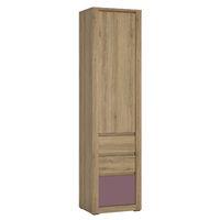 Hobby Tall 1 Door 3 Drawer Storage Cabinet Violet