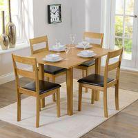 Hove Oak 4 Seater Extending Dining Set