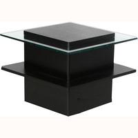 hong kong black ash wood veneer side lamp table