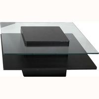 Hong Kong Black Coffee Table In Ash Wood Veneer