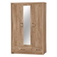 Holland Oak Triple Wardrobe