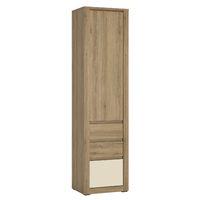 Hobby Tall 1 Door 3 Drawer Storage Cabinet Vanilla
