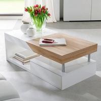 Hope Storage Coffee Table In Sawn Oak With White Drawers