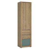 Hobby Tall 1 Door 3 Drawer Storage Cabinet Turquoise