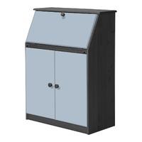 Hobby Graphite Desk with Baby Blue