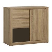 Hobby 3 Drawer 1 Door Cabinet Dark Brown