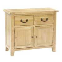 hoxton solid oak 2 drawer 2 door sideboard