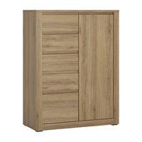 Hobby 1 Door 5 Drawer Cabinet Natural