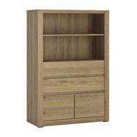 Hobby 4 Drawer Storage Unit with Open Top Shelf Natural