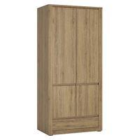 Hobby 2 Door 1 Drawer Wardrobe Natural