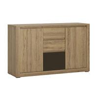 Hobby 2 Door 3 Drawer Wide Storage Chest Dark Brown