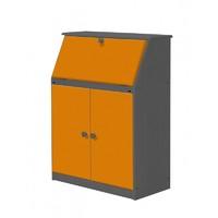 Hobby Graphite Desk with Orange