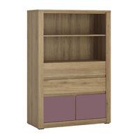 Hobby 4 Drawer Storage Unit with Open Top Shelf Violet