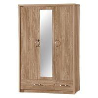 holland oak triple wardrobe