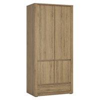 hobby 2 door 1 drawer wardrobe natural