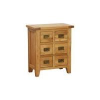 Hoxton Solid Oak 6 Drawer Cabinet