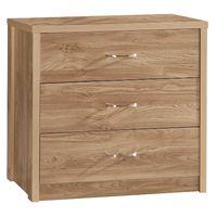 holland oak 3 drawer chest