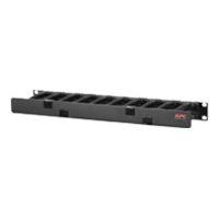 Horizontal Cable Manager, 1U x 4 Deep, Single-Sided with Cover