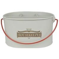 Housekeeper Wanted Cleaning Materials Storage Tin with carry handle