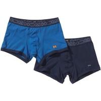 hom mens boxerline 2 pack plain boxer shorts bluedark combo large manu ...