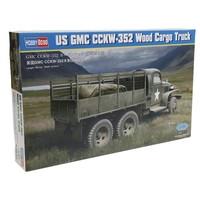 hobbyboss 135 scale us gmc cckw 352 wood cargo truck model kit grey