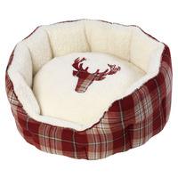House of Paws Rustic Tweed Oval Dog Bed Large