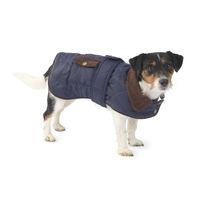 house of paws navy waterproof quilted jacket medium