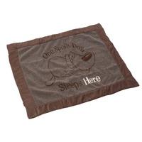 House of Paws One Spoilt Dog Blanket Brown