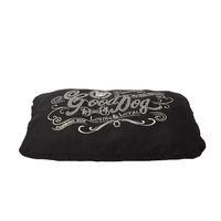 House of Paws Black Good Dog Linen Cushion - Large/Extra Large