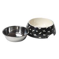 House of Paws Silhouette Print Extra Large Dog Bowl