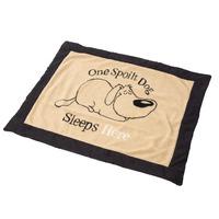 House of Paws One Spoilt Dog Blanket Beige