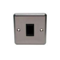 holder 10ax 2 way single stainless steel single light switch