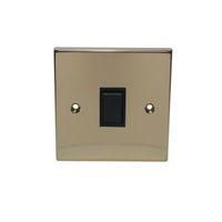 holder 10ax 2 way brass plated single light switch