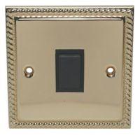 holder 10ax 2 way single brass plated single light switch