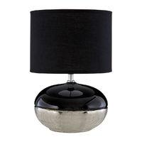 Honey Table Lamp Ceramic 2 Tone BlackSilver Black Shade