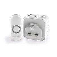 honeywell door bell 150m wireless plug in mains with halo light sleep  ...