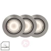 Honor easydim LED recessed lights in a set of 3