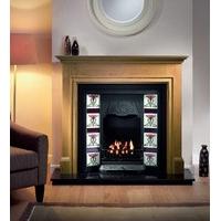 Howard Oak Fireplace Package With Toulouse Cast Iron Tiled Fire Insert