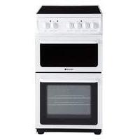 hotpoint 50cm ceramic twin cooker white