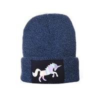 Holographic Unicorn Retro Beanie