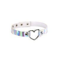 Holographic Heart Ring Choker
