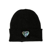 Holographic Diamond Patch Beanie